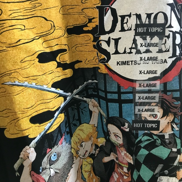 NWT Black Demon Slayer Anime Men’s T-Shirt, Sz XL - Picture 5 of 9